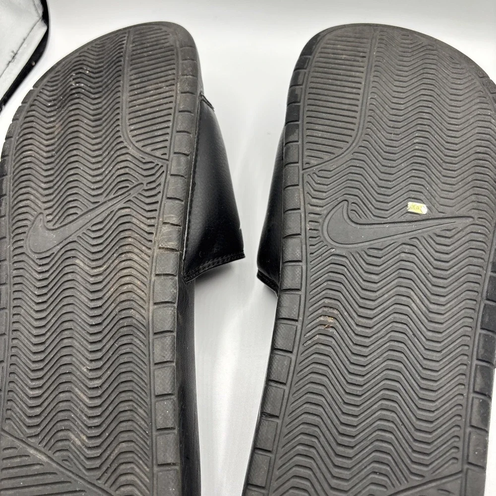 Nike Slides Black Sandals Benassi JDI 312618-011 Swoosh Athletic Casual Size 13